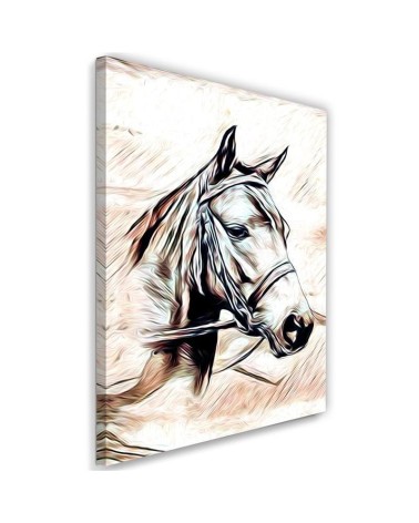 Dekoratives Leinwandbild - Bemaltes Pferd | Feeby