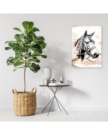 Dekoratives Leinwandbild - Bemaltes Pferd | Feeby