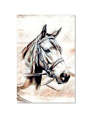 Dekoratives Leinwandbild - Bemaltes Pferd | Feeby