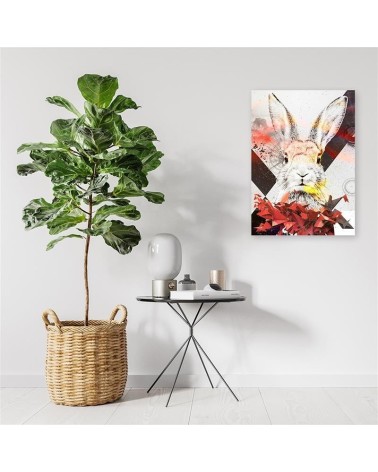 Modernes Wandbild - Abstrakte Kaninchen und Formen | Feeby