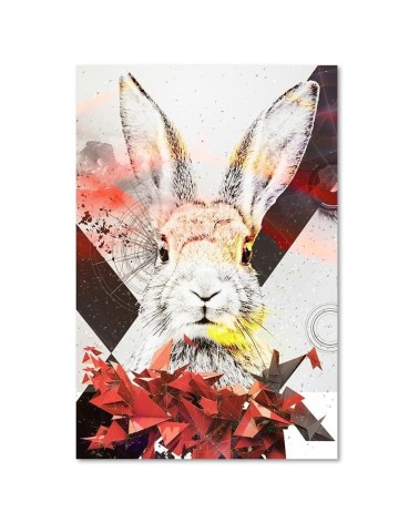 Modernes Wandbild - Abstrakte Kaninchen und Formen | Feeby