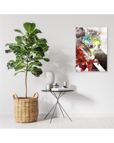 Bild auf Leinwand - Abstrakte Wölfe und Formen | Feeby