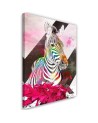 Abstrakcyjna kolorowa zebra - Nowoczesny obraz na płótnie | FEEBY