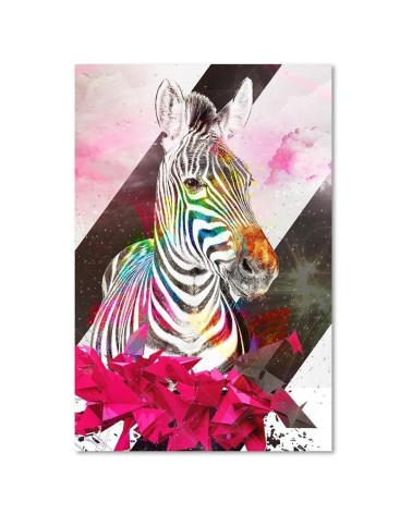 Leinwandbild modern - Abstraktes Zebra und Formen | Feeby