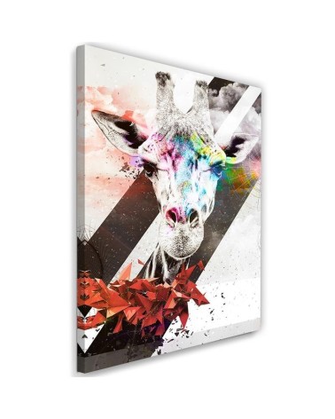 Leinwandbild - Abstrakte Giraffe und Formen | Feeby