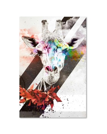 Leinwandbild - Abstrakte Giraffe und Formen | Feeby