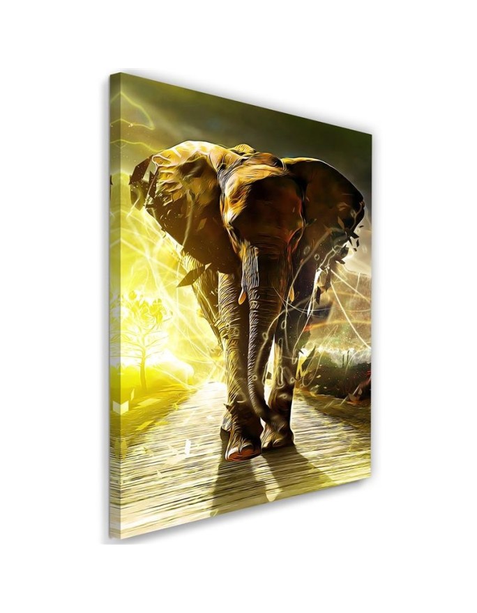 Leinwandbild - Elefant auf der Straße | Feeby