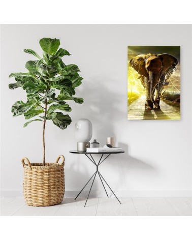 Leinwandbild - Elefant auf der Straße | Feeby