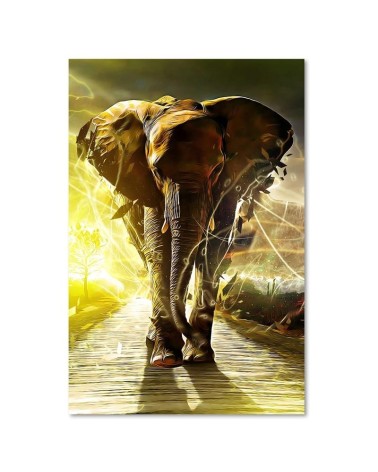 Leinwandbild - Elefant auf der Straße | Feeby