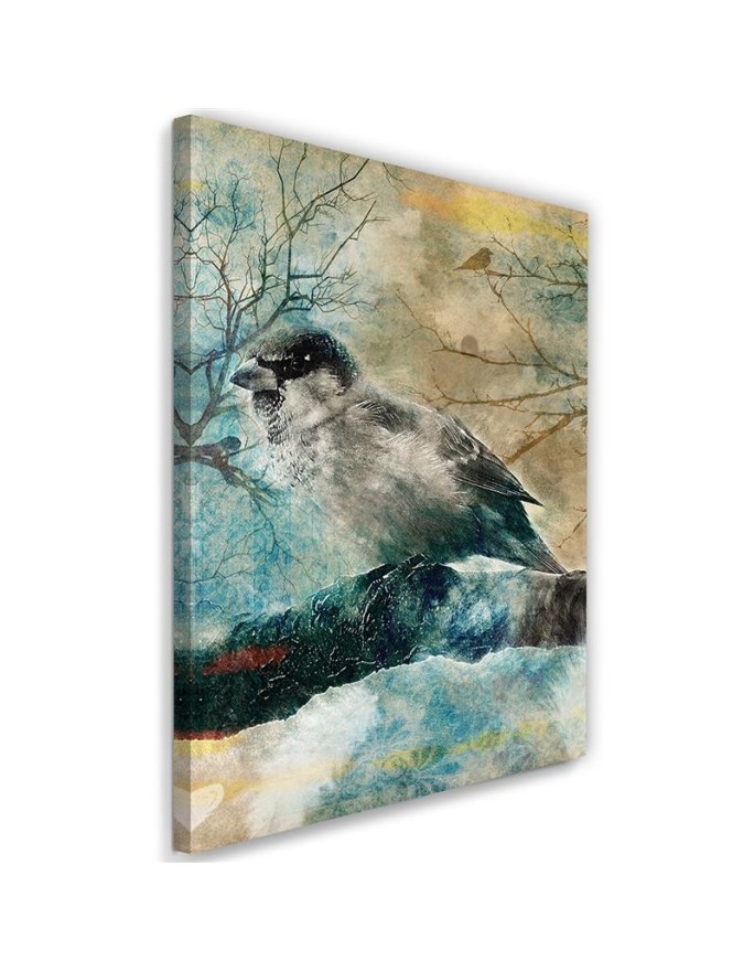 Bild auf Leinwand - Wintervogel | Feeby