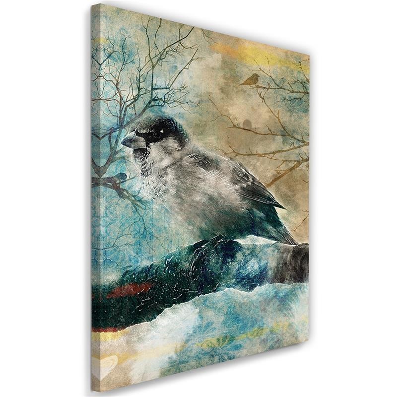 Bild auf Leinwand - Wintervogel | Feeby