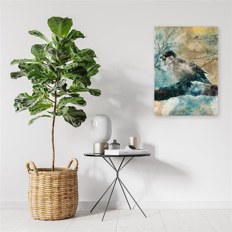Bild auf Leinwand - Wintervogel | Feeby