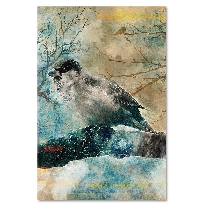 Bild auf Leinwand - Wintervogel | Feeby