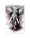 Modern Canvas painting - Abstract elephant - Wall decoration | FEEBY