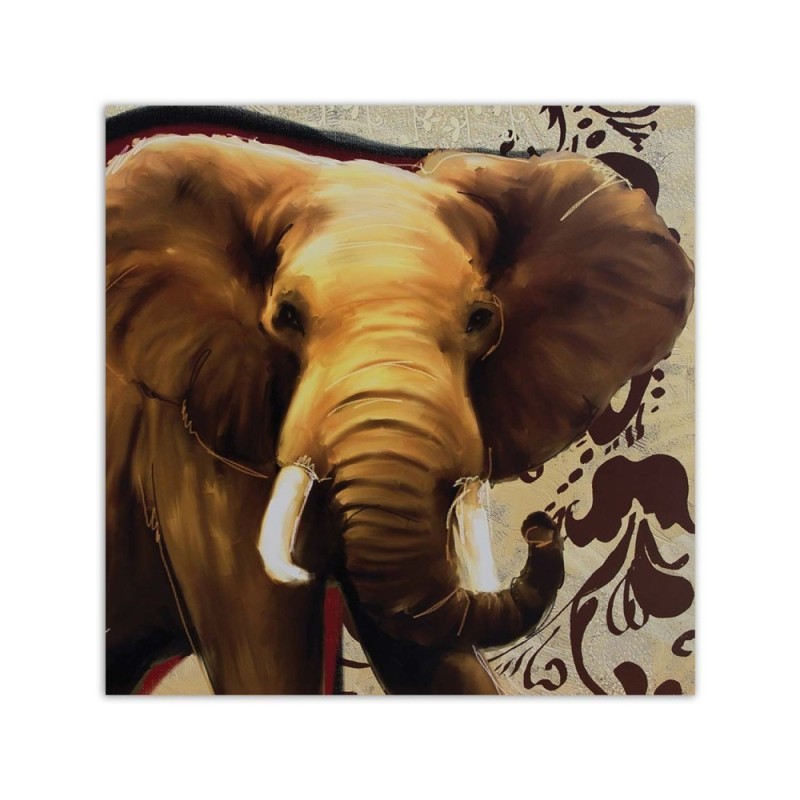 Bild auf Leinwand - Großer Elefant mit Rüssel | Feeby