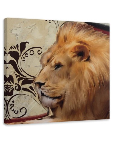 Leinwandbild modern - Erwachsener stolzer Löwe | Feeby