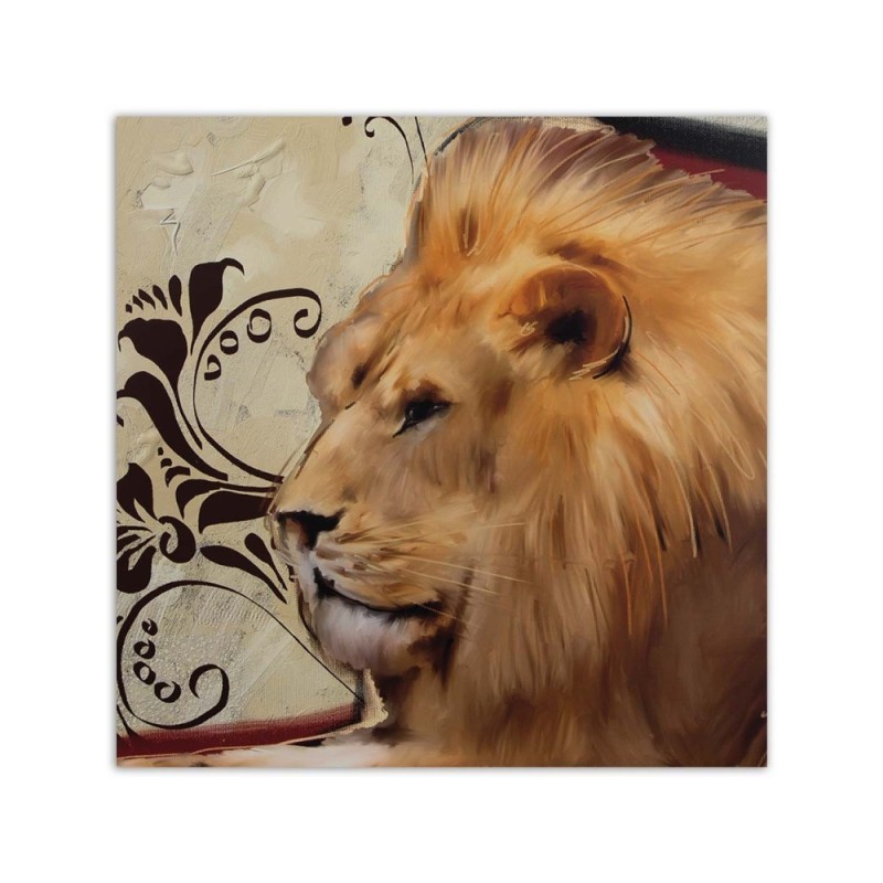 Leinwandbild modern - Erwachsener stolzer Löwe | Feeby