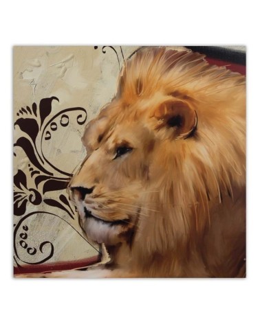 Leinwandbild modern - Erwachsener stolzer Löwe | Feeby