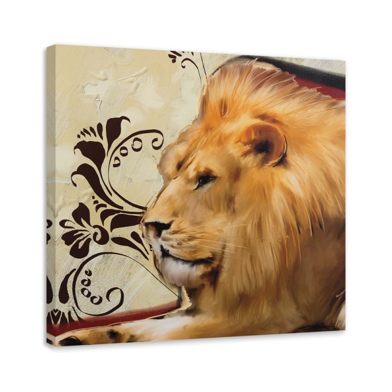 Bild auf Leinwand - Löwe mit großer Mähne | Feeby