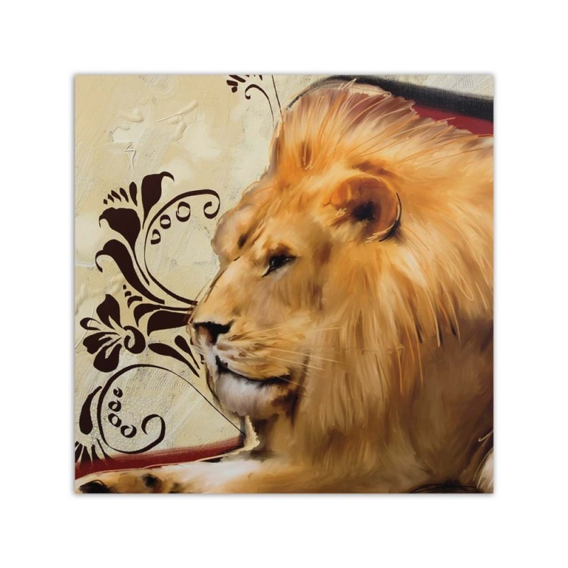 Bild auf Leinwand - Löwe mit großer Mähne | Feeby