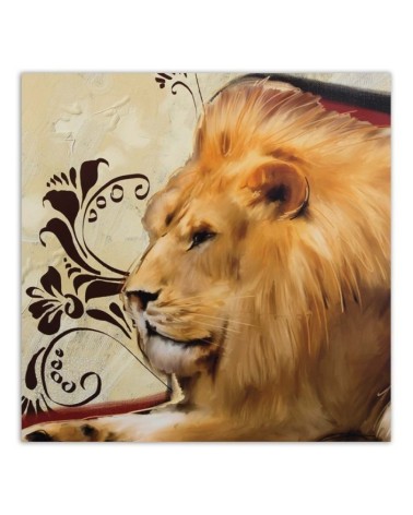 Bild auf Leinwand - Löwe mit großer Mähne | Feeby