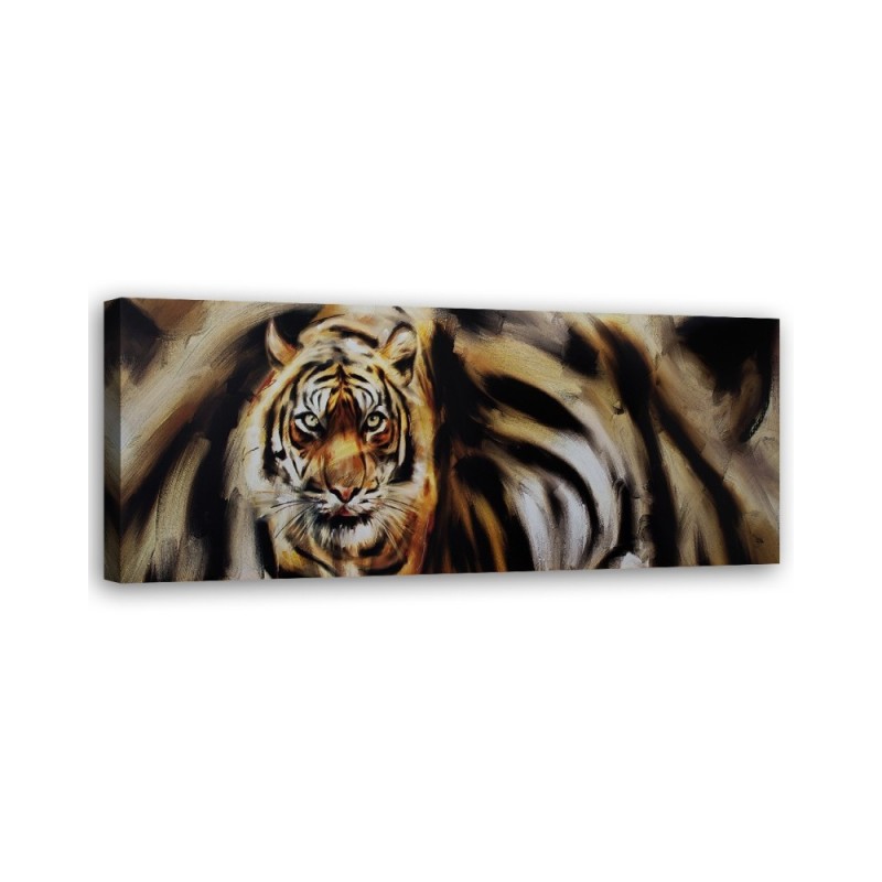Modernes Wandbild - Tiger als handgemalter | Feeby