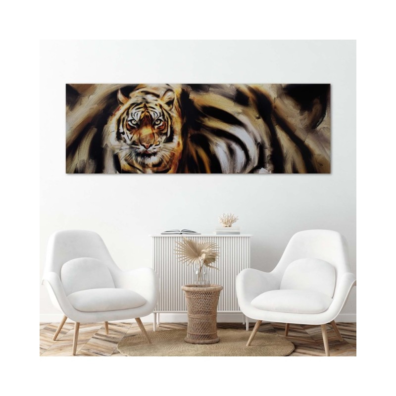 Modernes Wandbild - Tiger als handgemalter | Feeby