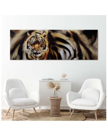 Modernes Wandbild - Tiger als handgemalter | Feeby