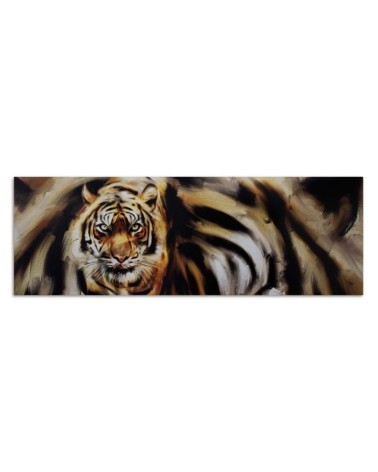 Modernes Wandbild - Tiger als handgemalter | Feeby