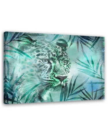 Turquoise leopard - Wall art decoration | FEEBY