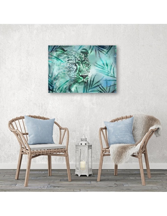 Turquoise leopard - Wall art decoration | FEEBY