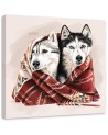 Obraz do pokoju dziecka - Husky w zimowym kocu | FEEBY