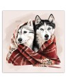 Obraz do pokoju dziecka - Husky w zimowym kocu | FEEBY
