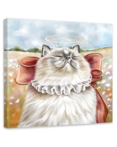 Royal cat in a glade - Modern canvas painting | FEEBY
