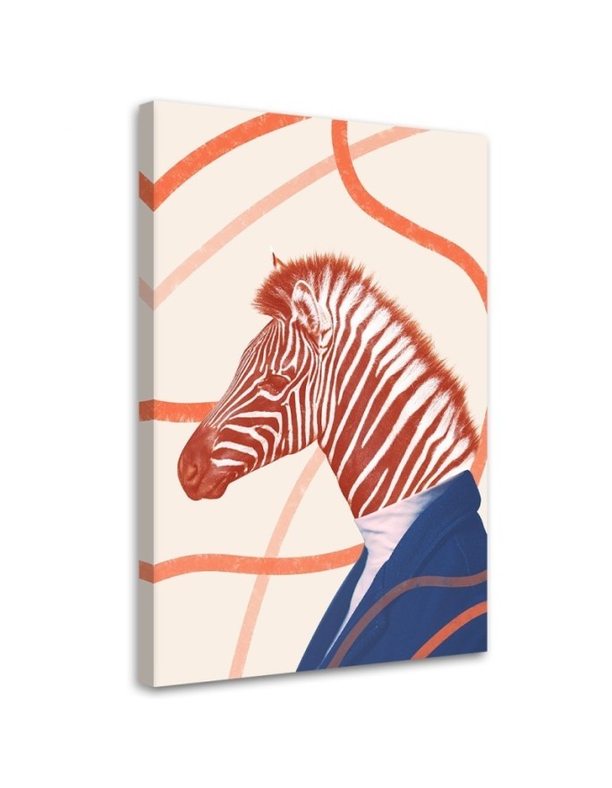 Obraz młodzieżowy - Zebra Pomarańczowy Zwierzę Abstrakcja | FEEBY