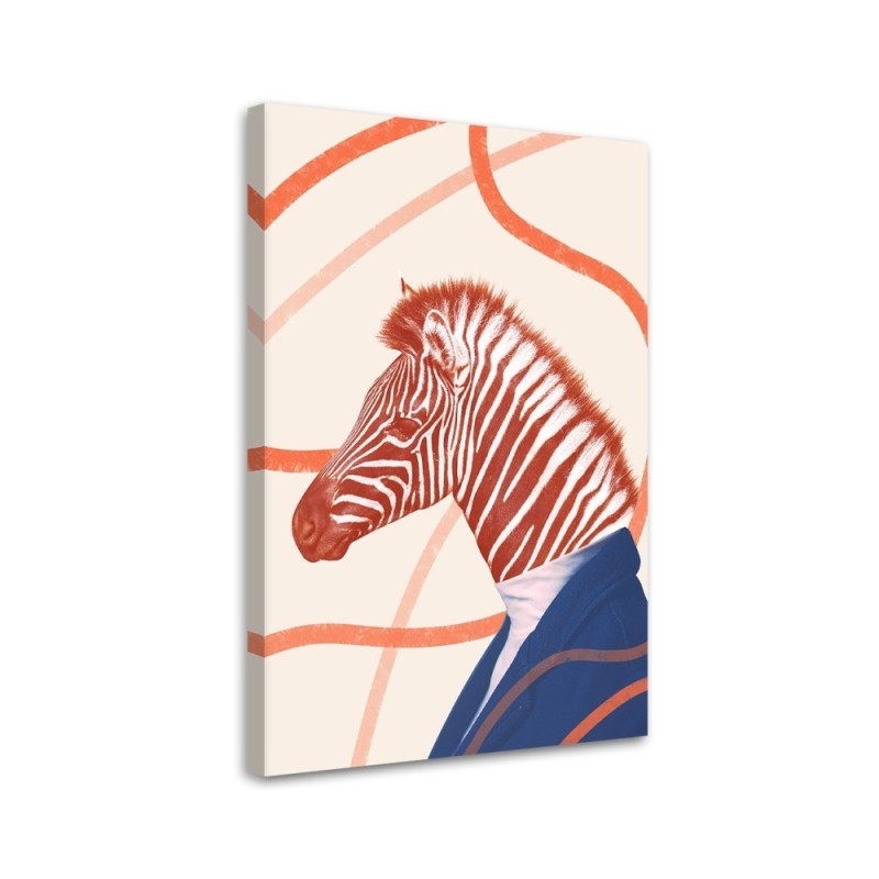 Obraz młodzieżowy - Zebra Pomarańczowy Zwierzę Abstrakcja | FEEBY