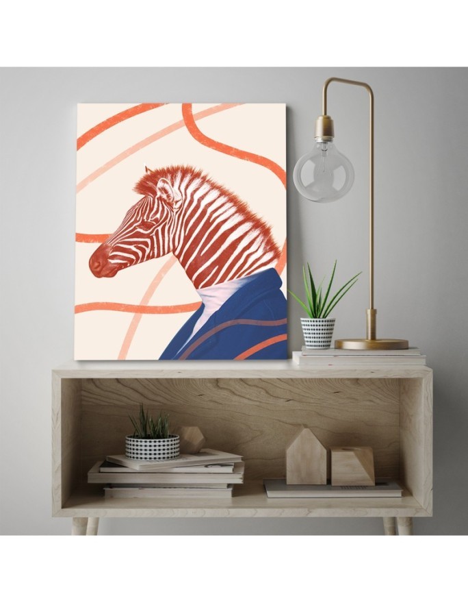 Obraz młodzieżowy - Zebra Pomarańczowy Zwierzę Abstrakcja | FEEBY