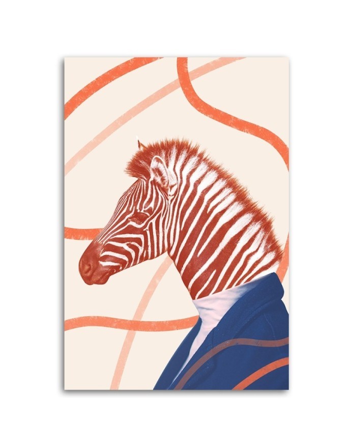 Obraz młodzieżowy - Zebra Pomarańczowy Zwierzę Abstrakcja | FEEBY