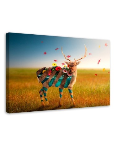 Surrealist canvas painting - Deer abstract | FEEBY
