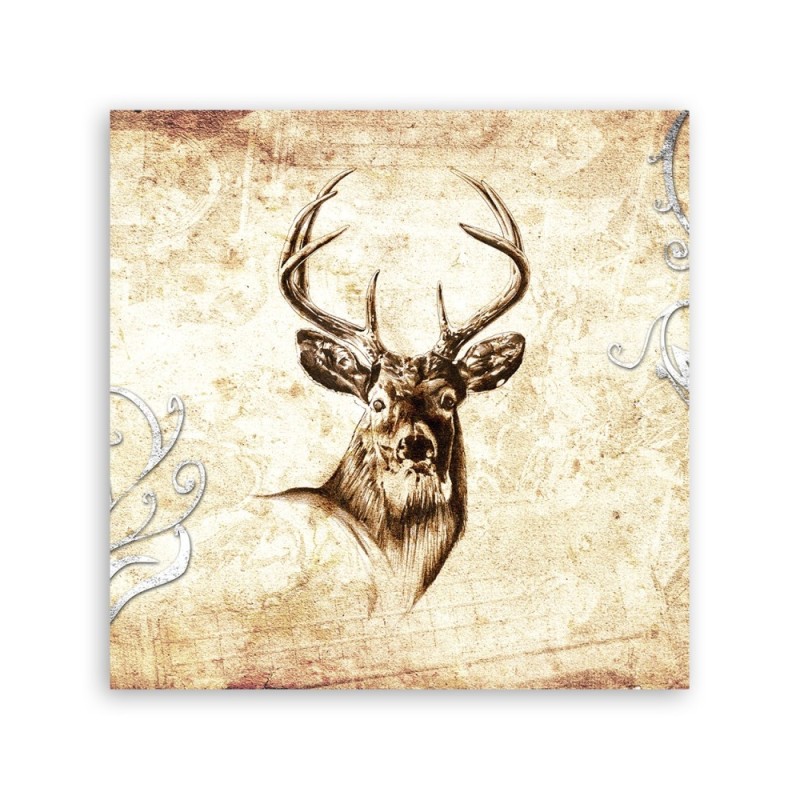 Leinwandbild - Vintage -Hirsch | Feeby
