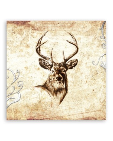 Leinwandbild - Vintage -Hirsch | Feeby