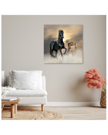 Leinwandbild - Herde von Pferden | Feeby
