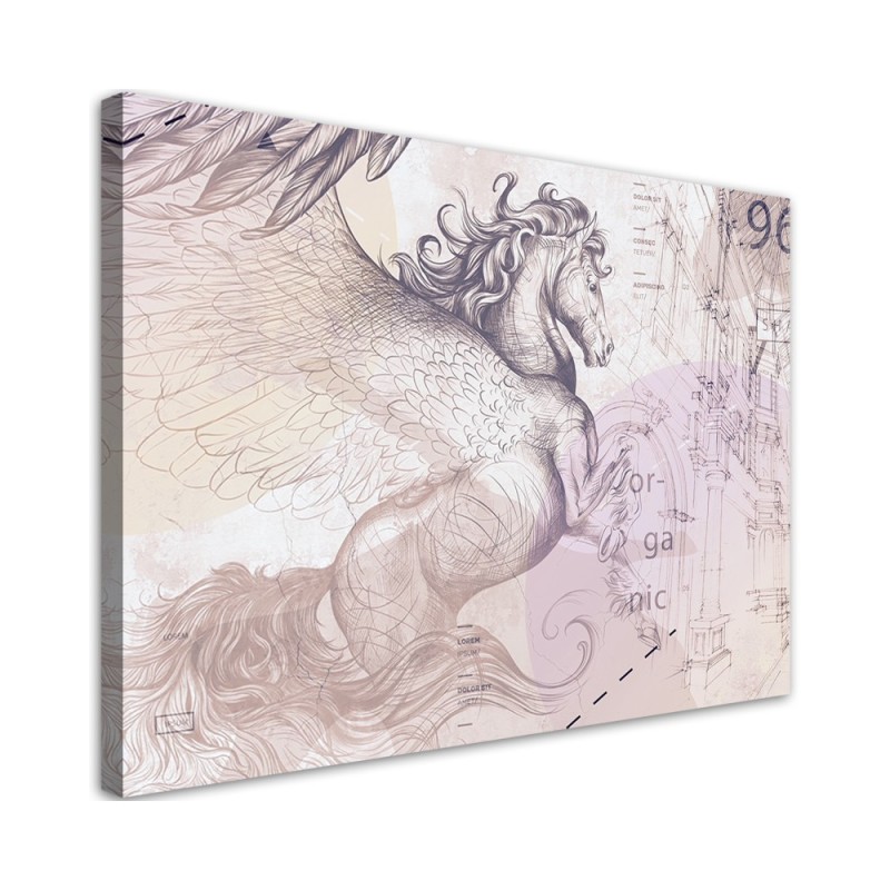 Leinwandbild - Pegasus Pferd Abstrakt | Feeby