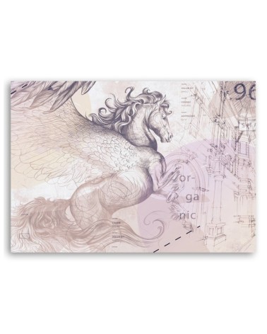 Leinwandbild - Pegasus Pferd Abstrakt | Feeby