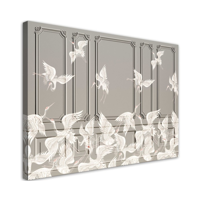 Leinwandbild modern - Krane im Flug | Feeby