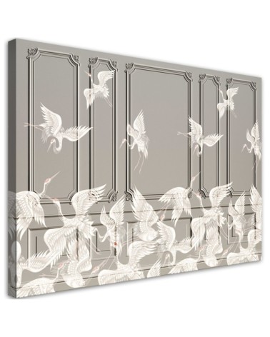 Leinwandbild modern - Krane im Flug | Feeby