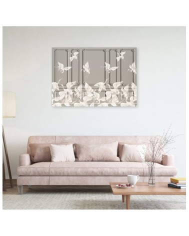 Leinwandbild modern - Krane im Flug | Feeby