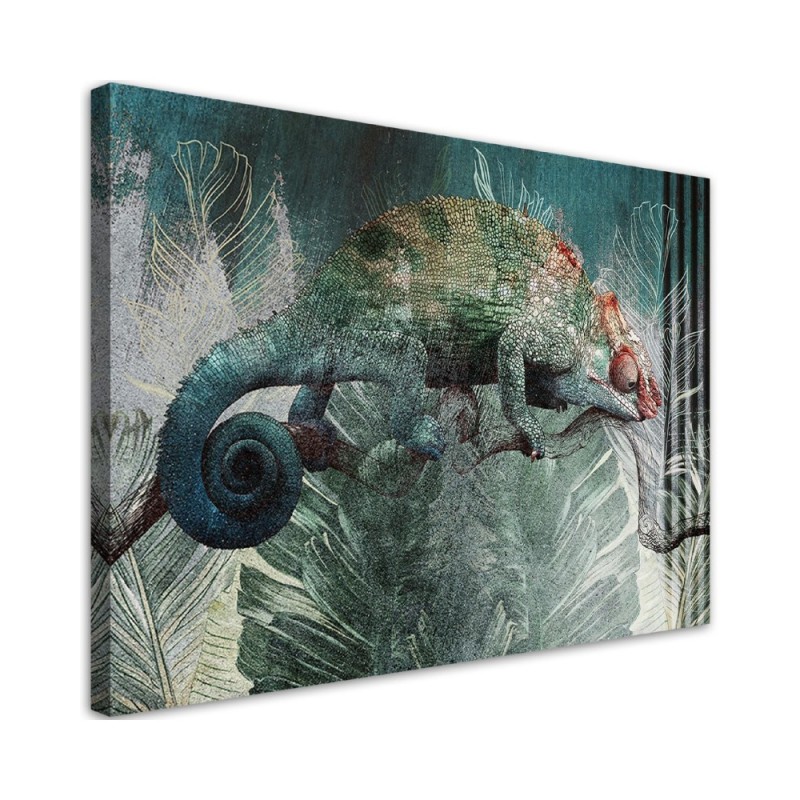 Leinwandbild - Chamäleon im Dschungel | Feeby