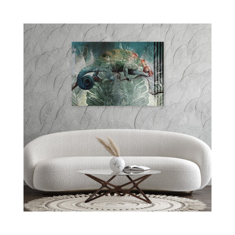 Leinwandbild - Chamäleon im Dschungel | Feeby