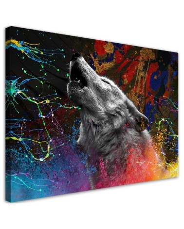 Leinwandbild - Wolfstier Natur | Feeby